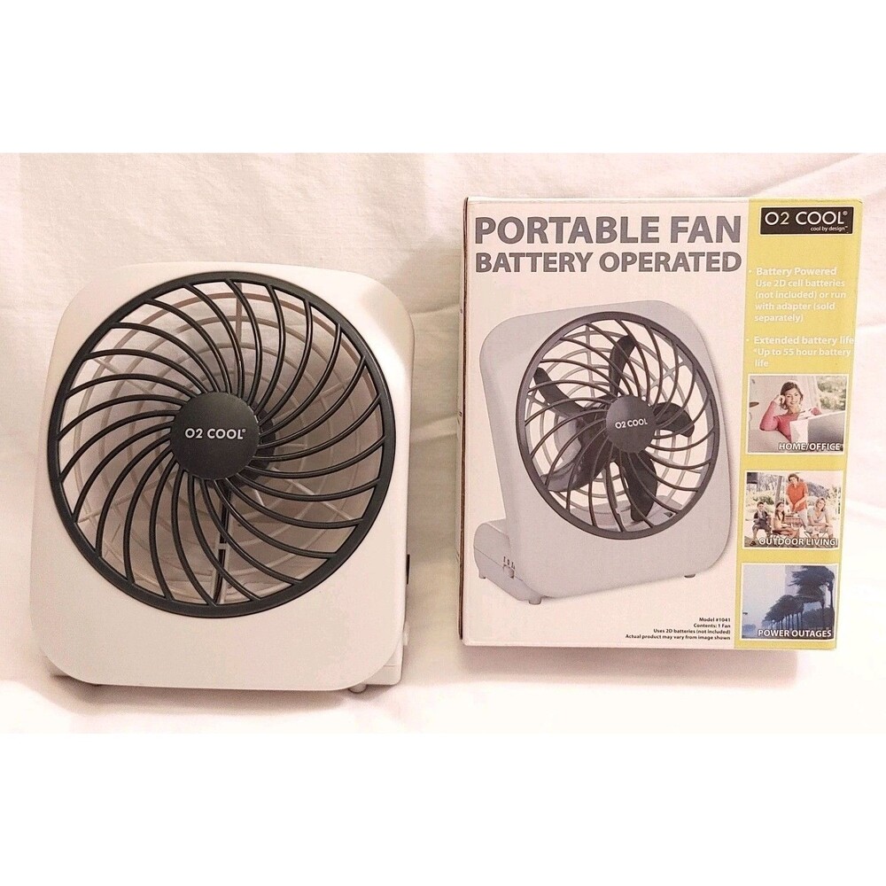 O2COOL Cool by Design 5-Inch Battery Operated Portable Fan